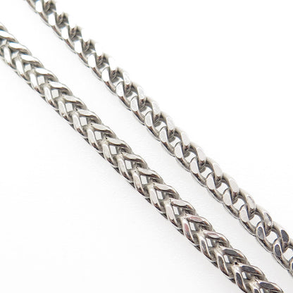 925 Sterling Silver Italy Franco Chain Necklace 18"