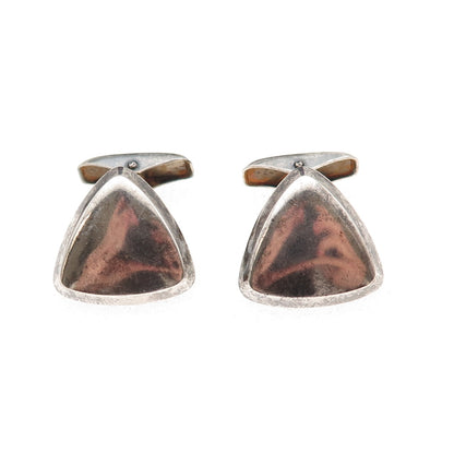 Kupittaan Kulta 925 Sterling Silver Vintage Finland Modernist Triangle Cufflinks