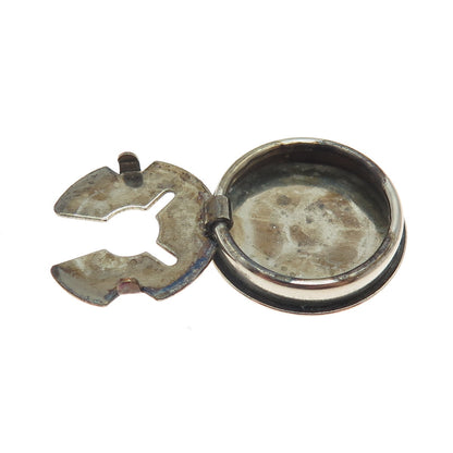 Old Pawn Hopi Sterling Silver Vintage Southwestern Concho Bear Clip Button