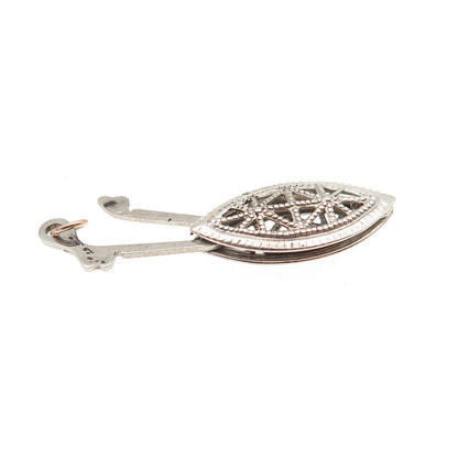 925 Sterling Silver Antique Art Deco Bracelet / Necklace Lock Clasp