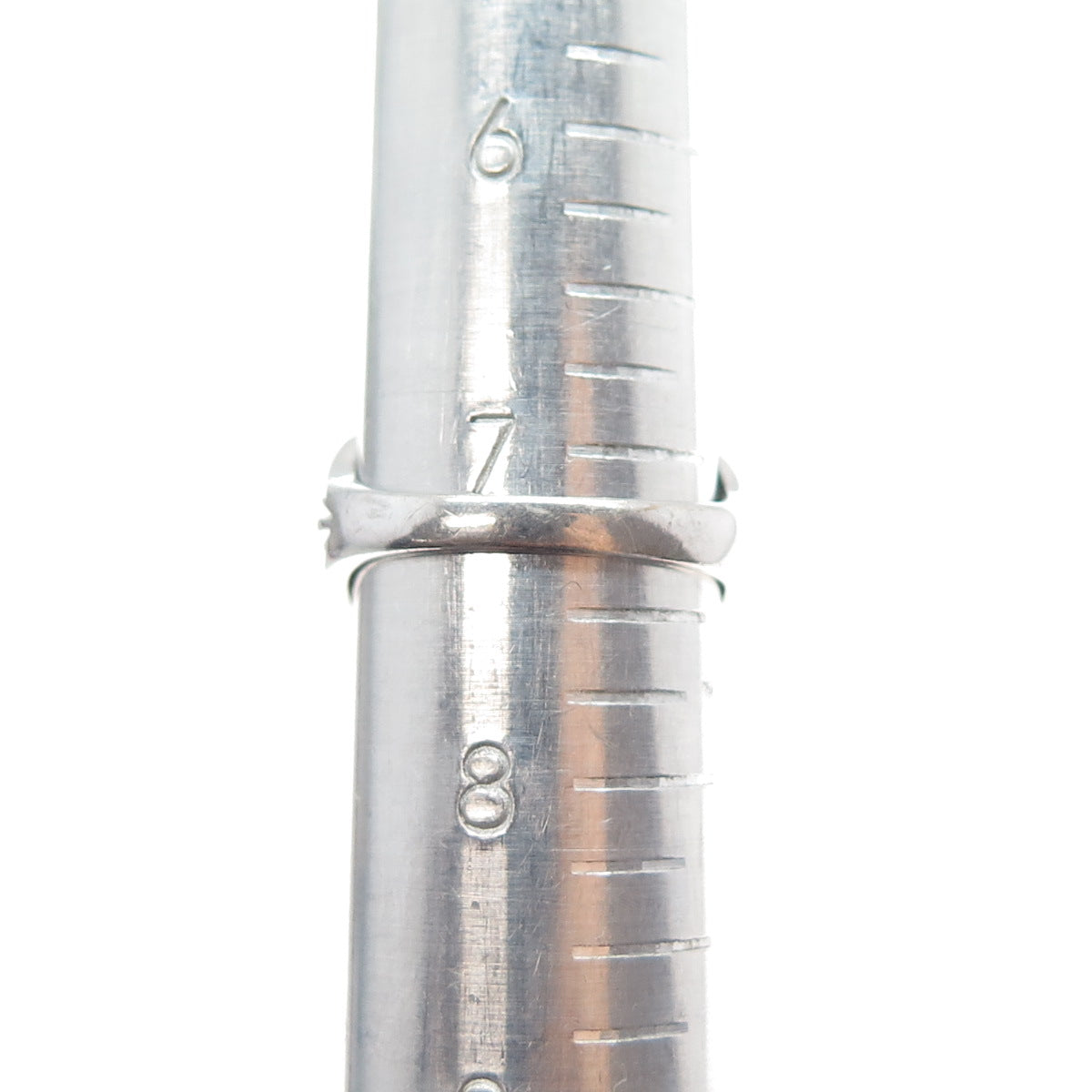 925 Sterling Silver Round-Cut C Z Engagement Ring Size 7.25