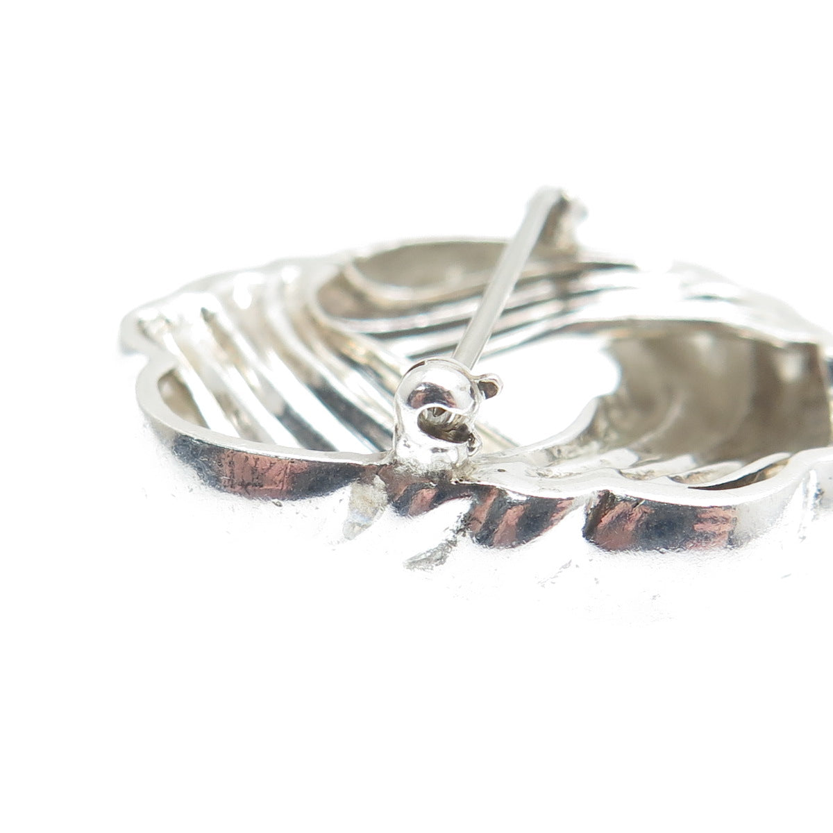 925 Sterling Silver Vintage CKC Twisted Trinity Knot Pin Brooch