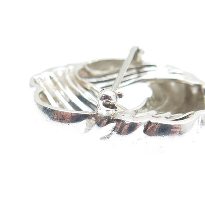 925 Sterling Silver Vintage CKC Twisted Trinity Knot Pin Brooch