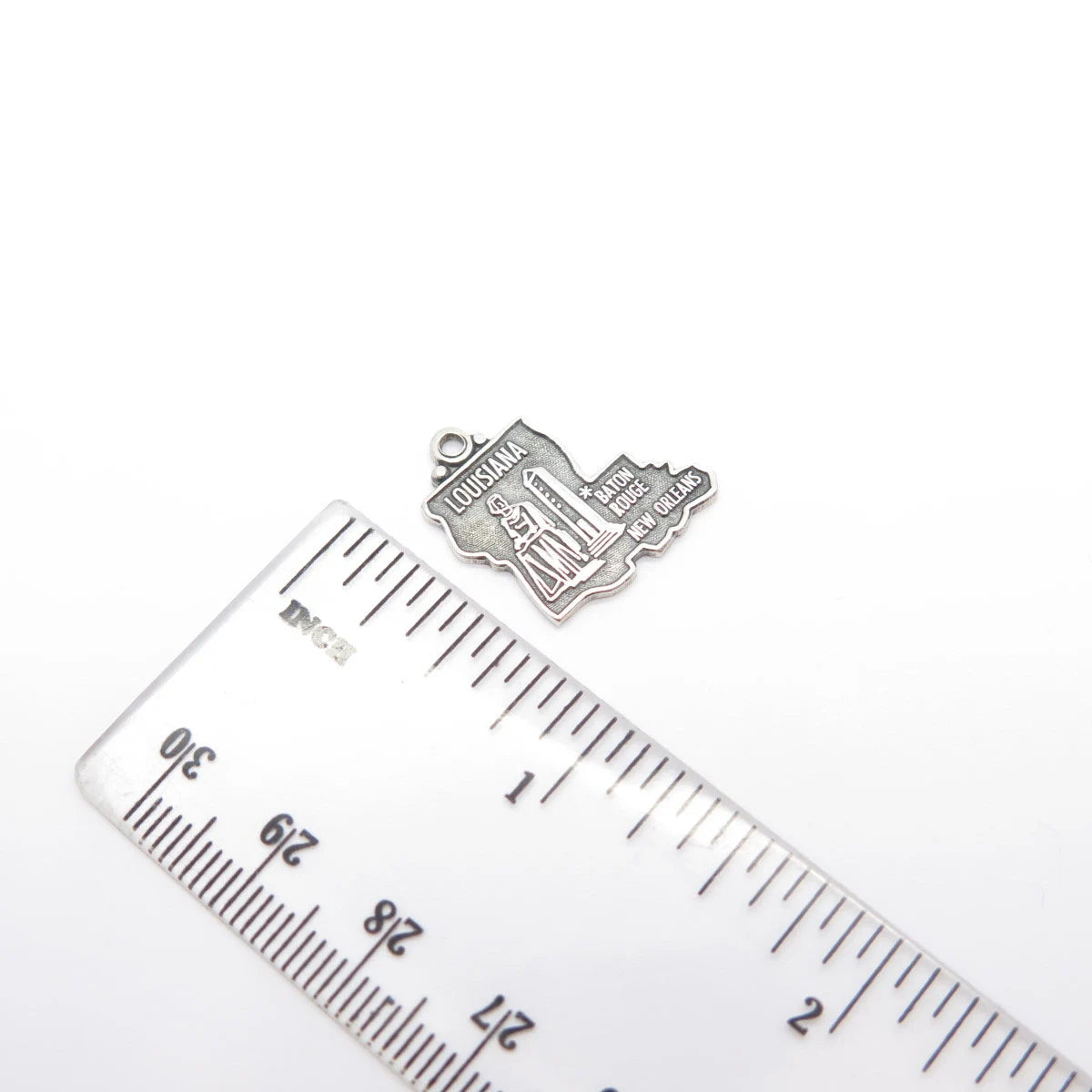 925 Sterling Silver Vintage Maisels Indian Trading Post "Louisiana" Map Pendant