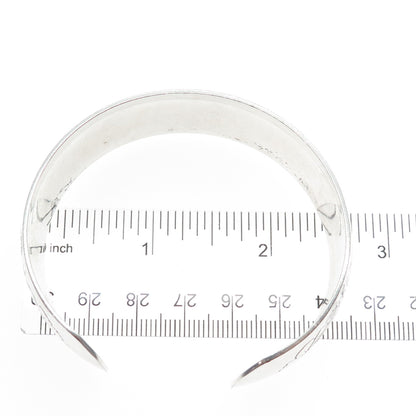 S KIRK & SON 925 Sterling Silver Antique Flower Adjustable Cuff Bracelet 7.25"