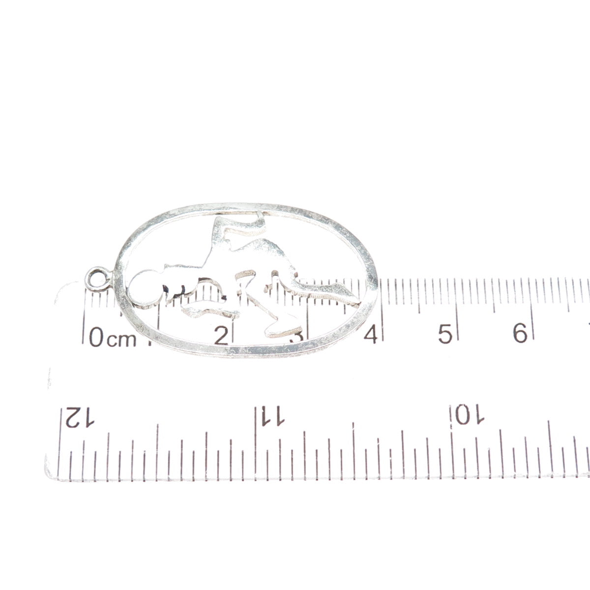 925 Sterling Silver Vintage Football Player Cartoon Character Charm Pendant