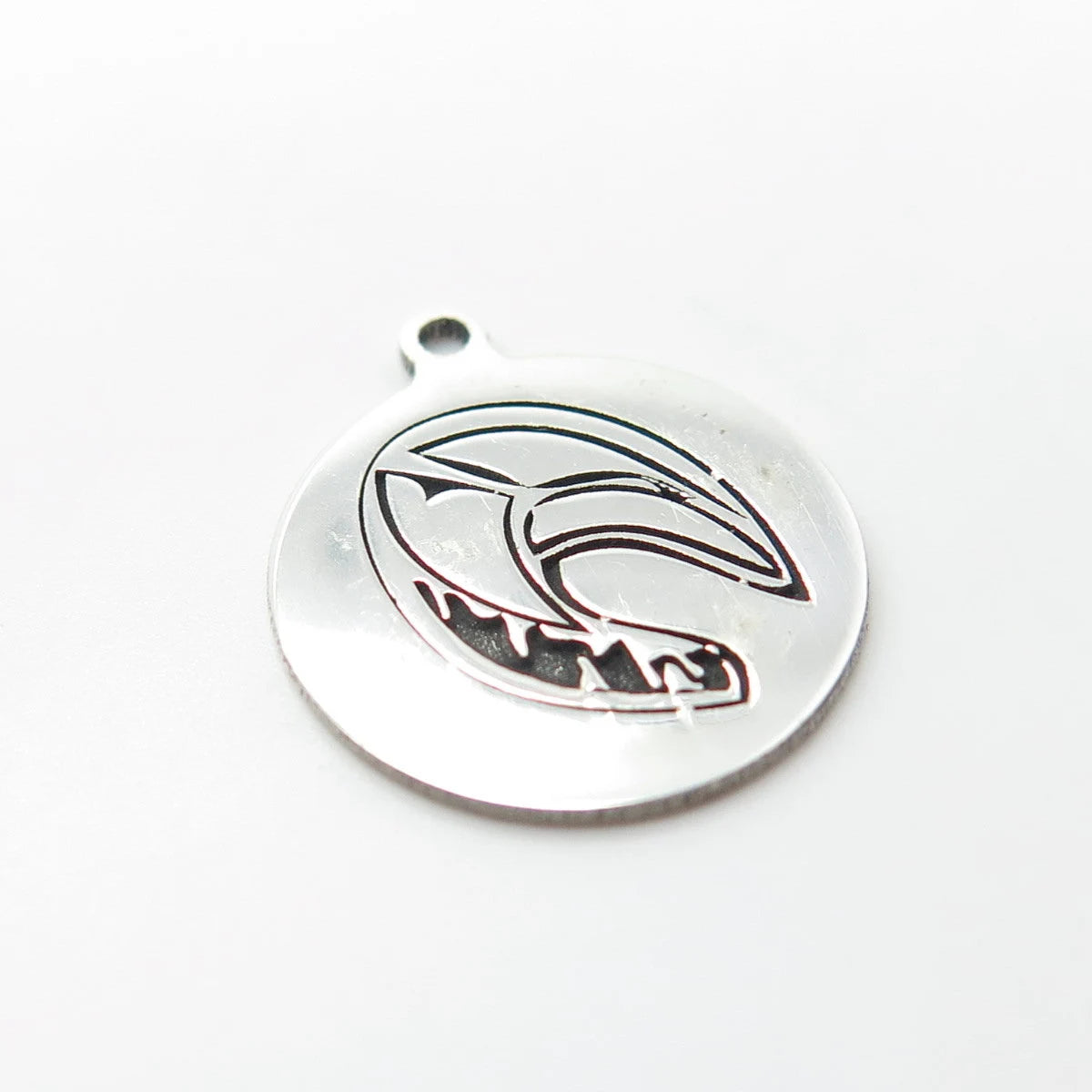 925 Sterling Silver USA Two In Town Flamingo Bird Charm Pendant