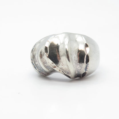 925 Sterling Silver Vintage Modernist Ring Size 6.25