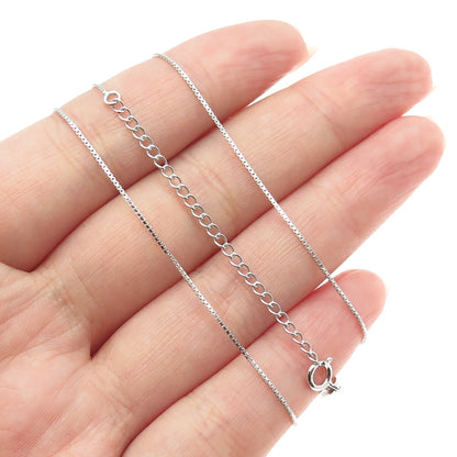 925 Sterling Silver Swarovski Champagne-Crystal Box Chain Necklace 16-18"