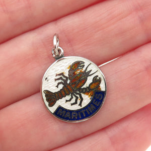 Breadner & Co. 925 Sterling Silver Vintage Enamel Maritimes Mini Charm Pendant