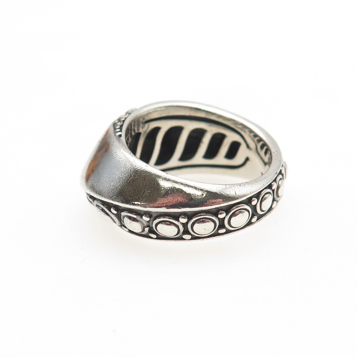 JAI by John Hardy 925 Sterling Silver Modernist Oxidized Ring Size 8.25
