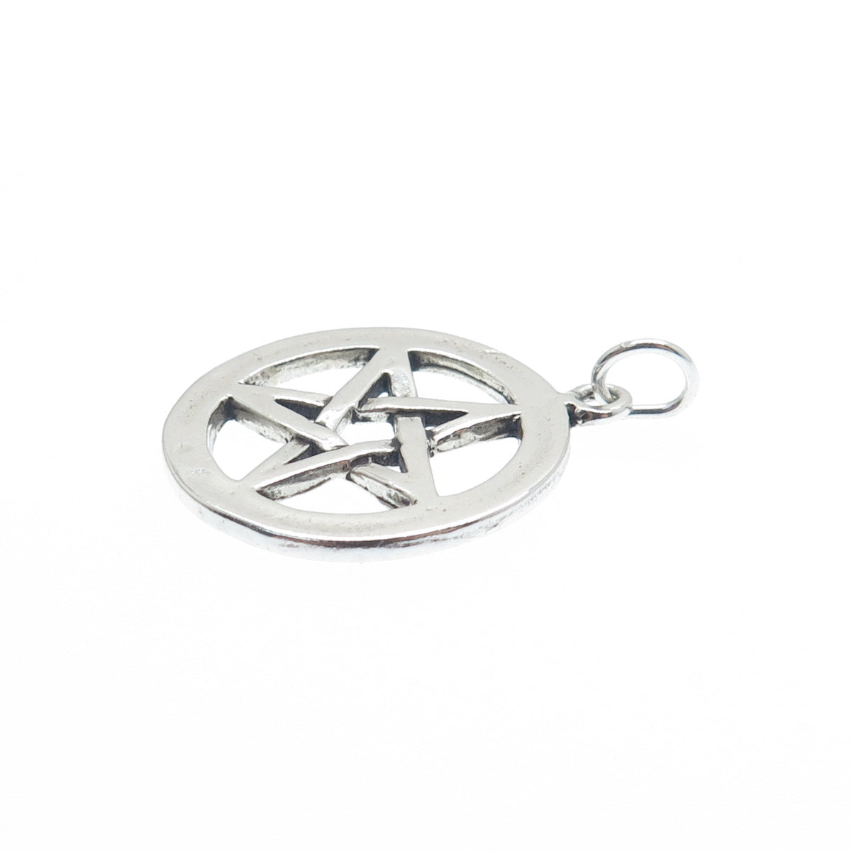SUNWEST 925 Sterling Silver Vintage Pentagram Oxidized Charm Pendant