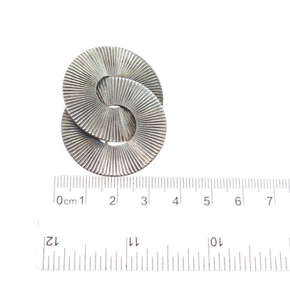 NAPIER 925 Sterling Silver Vintage Modernist Interlocked Circle Pin Brooch