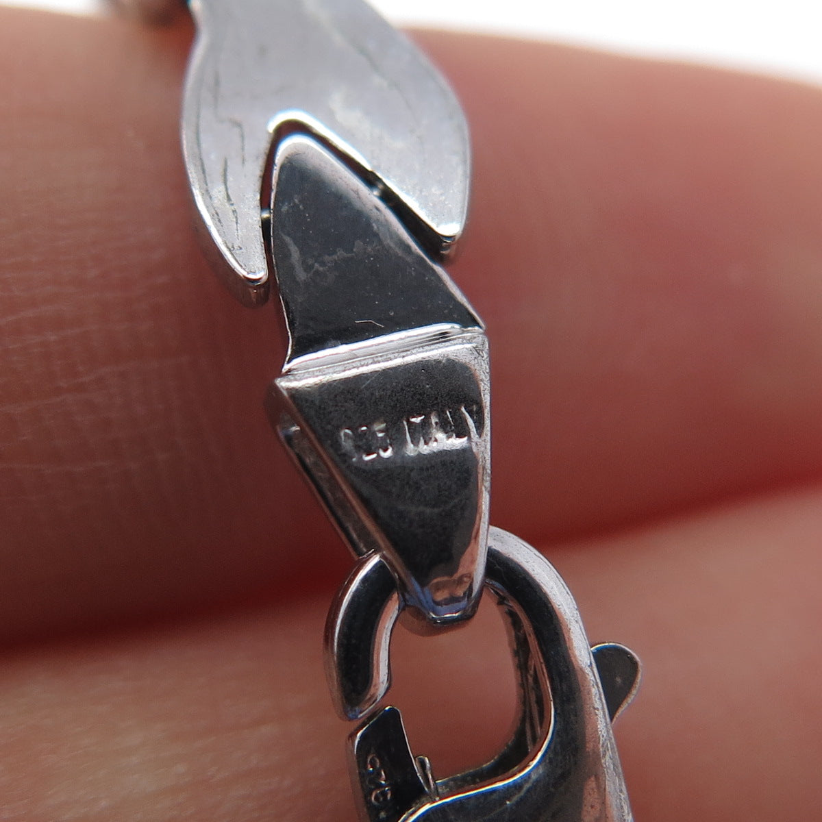 KREMENTZ 925 Sterling Silver Vintage Italy Modernist Arrow Chain Necklace 18"