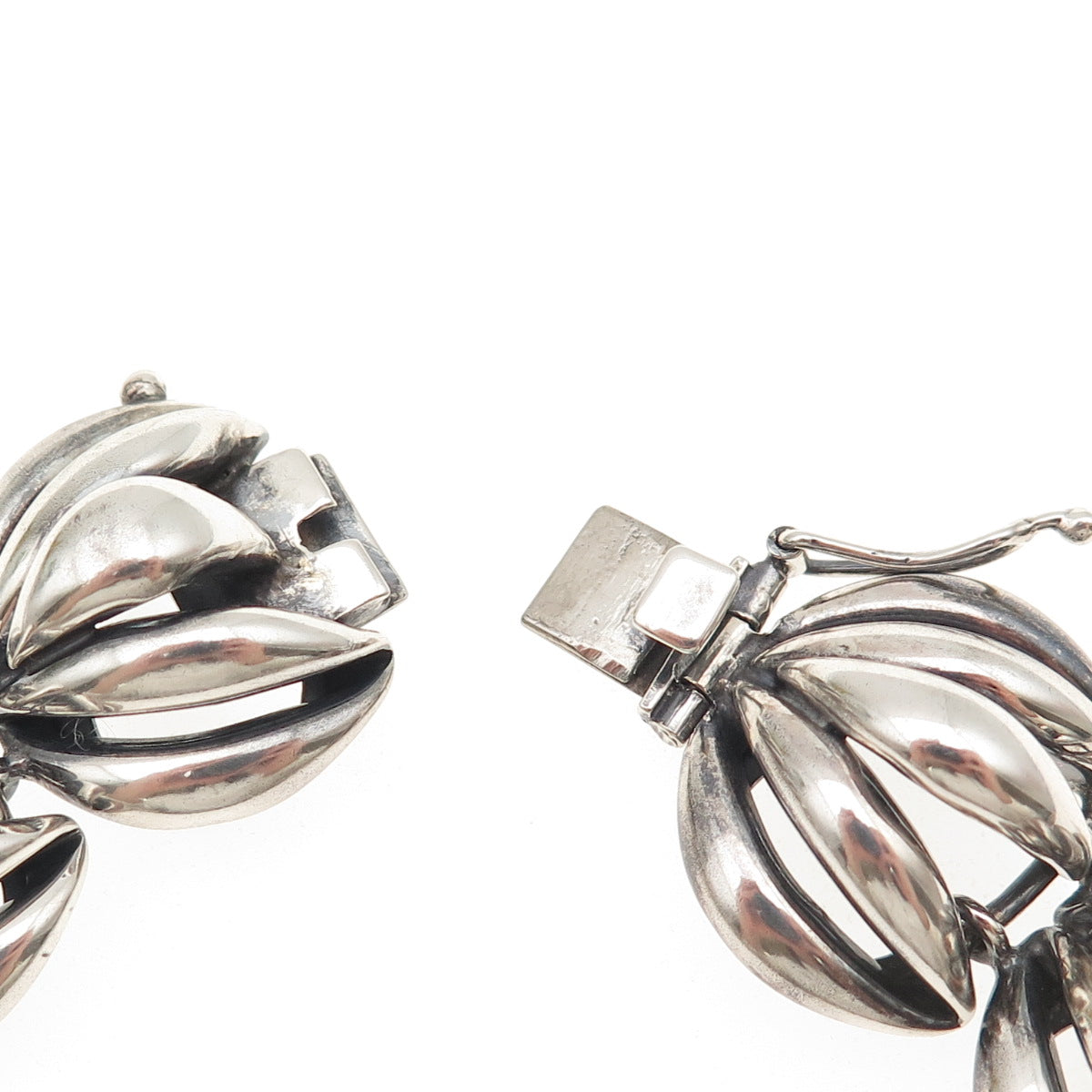 Shirley Henry Sterling Silver Vintage Modernist Heavy 103.8g Chain Necklace 16"