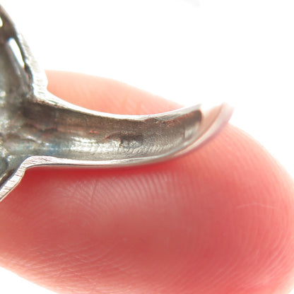 925 Sterling Silver Vintage Celtic Tribal Ring Size 7.75