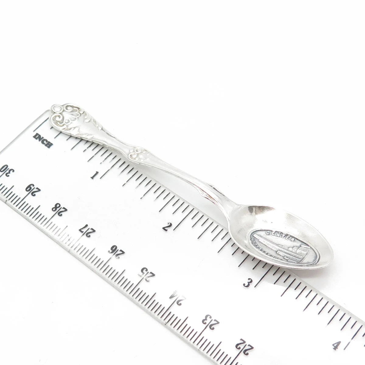 925 Sterling Silver Antique Art Deco Rockefeller Center Coffee Spoon