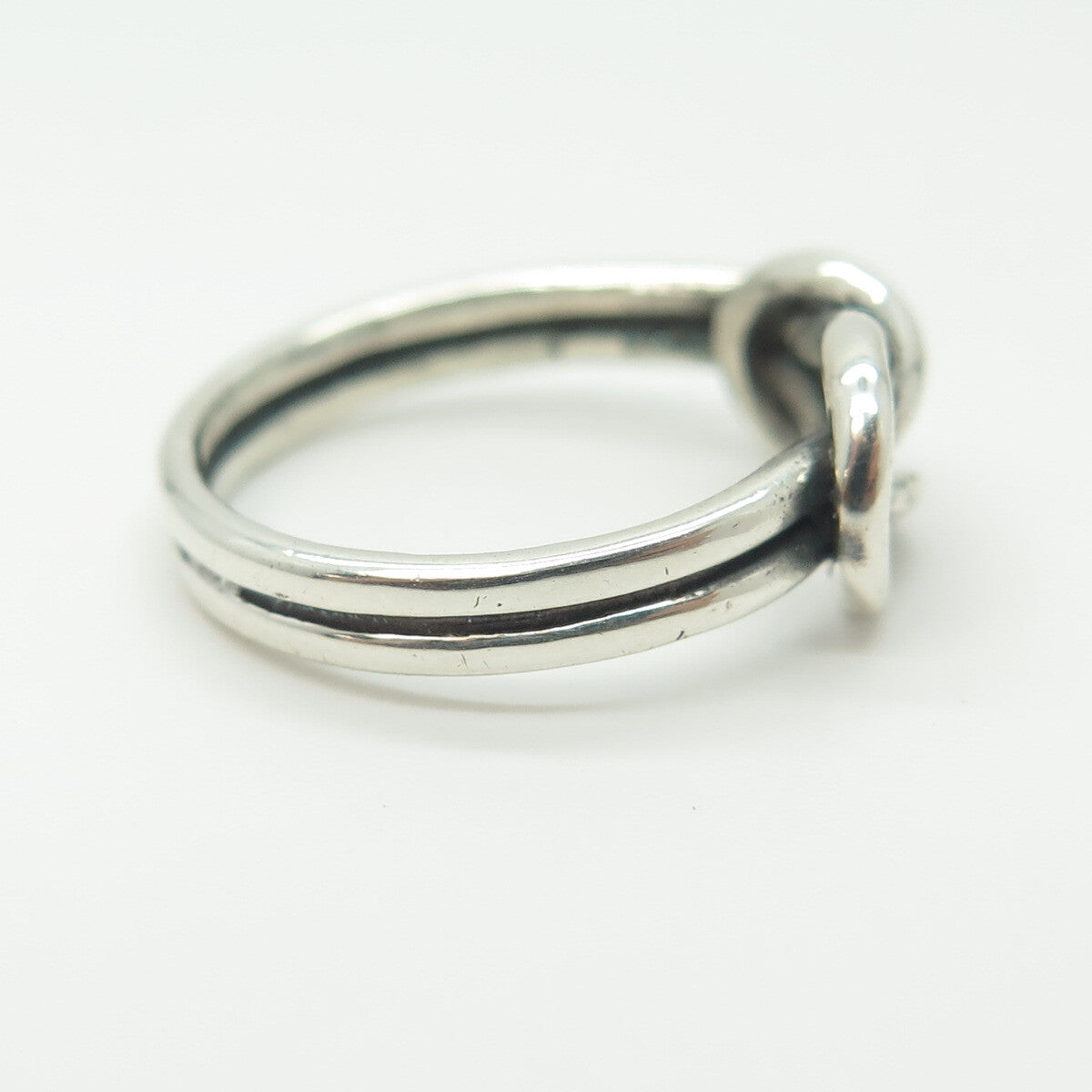 925 Sterling Silver Vintage Mariner Love Knot Ring Size 7.25