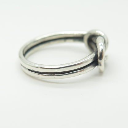 925 Sterling Silver Vintage Mariner Love Knot Ring Size 7.25