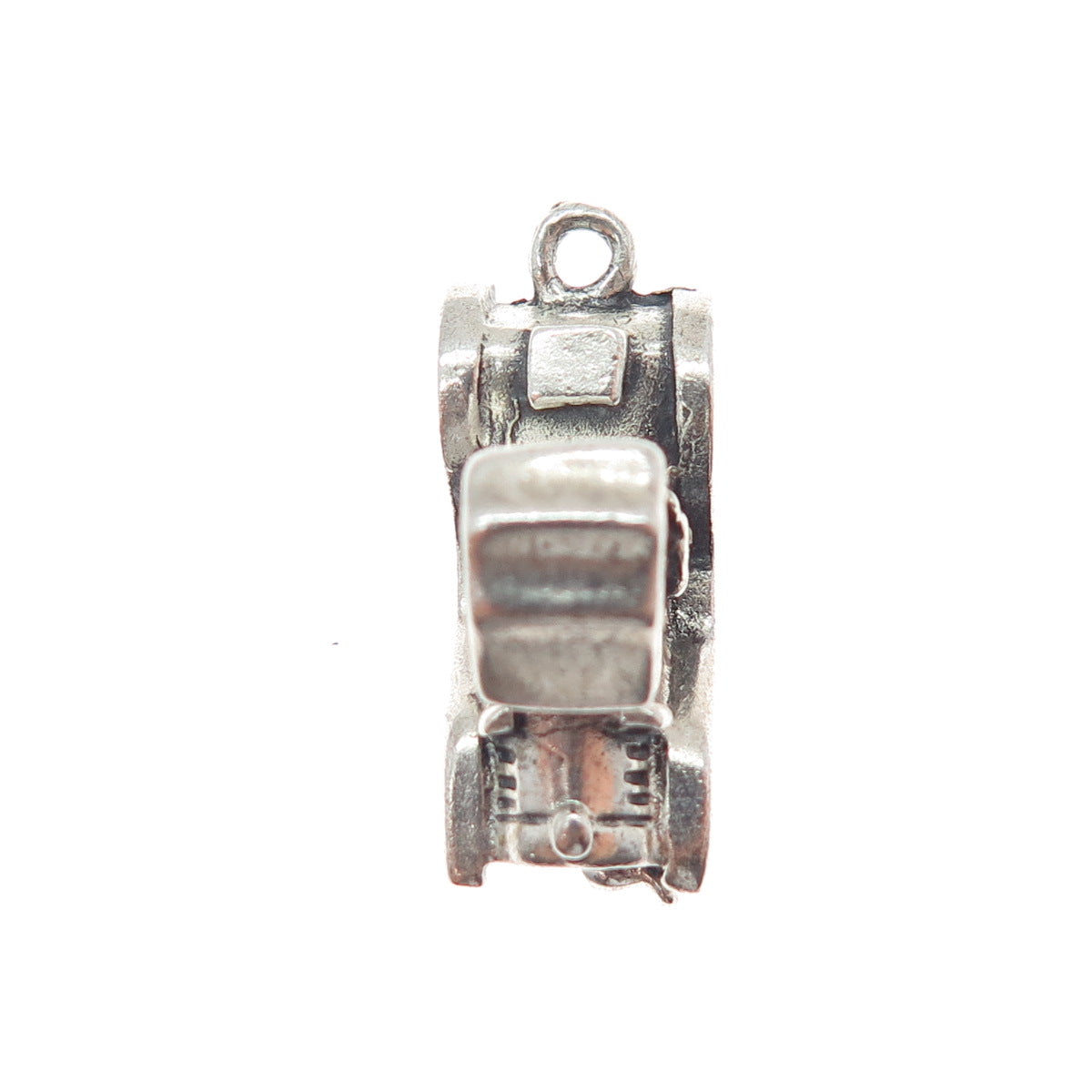 JEWELART 925 Sterling Silver Vintage Retro Truck Oxidized 3D Charm Pendant