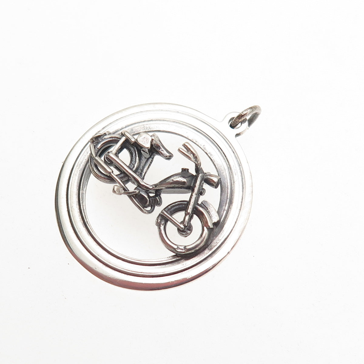 Payton Pepper & Sons 925 Sterling Silver Vintage 1966 Birmingham Bicycle Pendant