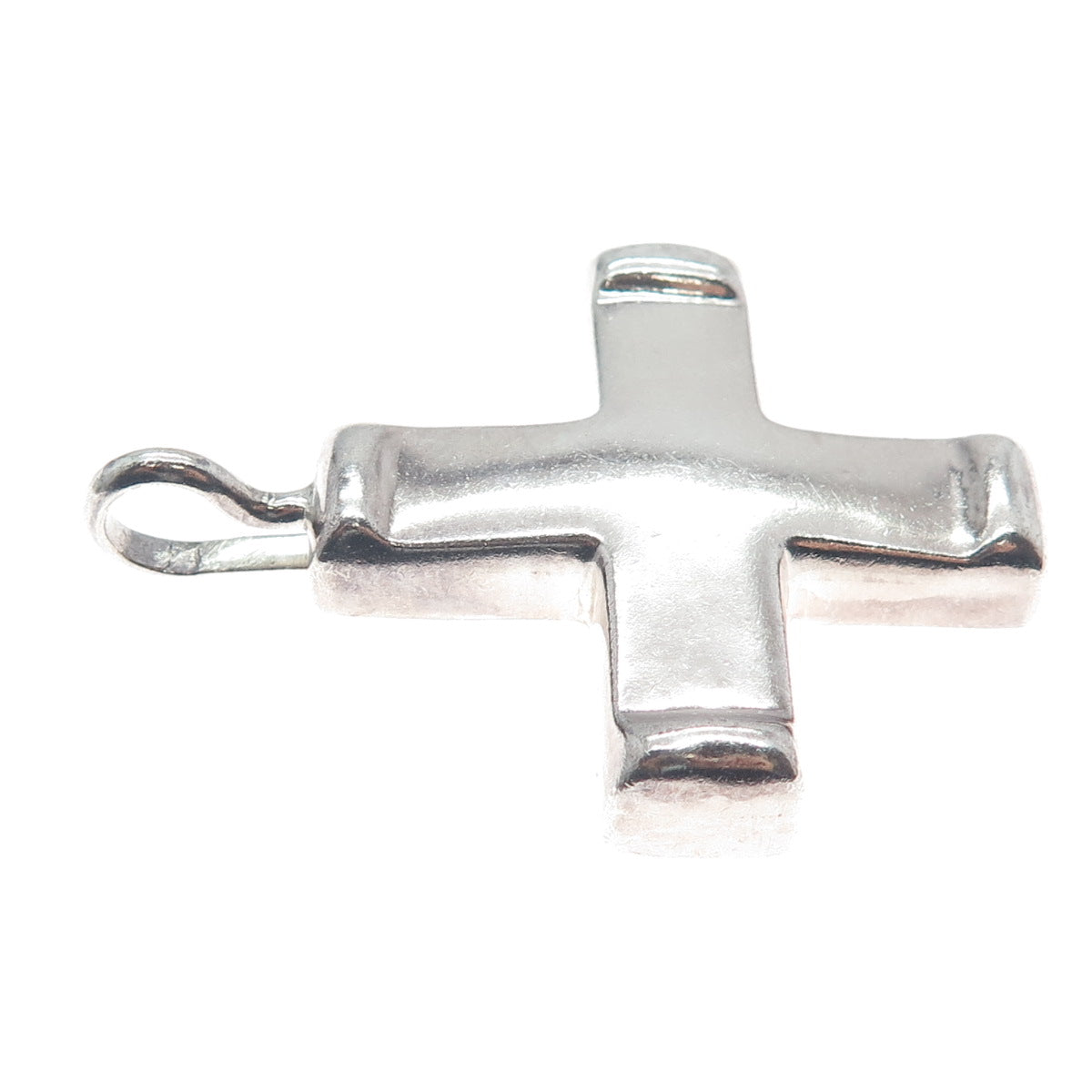 DAC Deborah Armstrong 925 Sterling Silver Vintage Cross Modernist Pendant