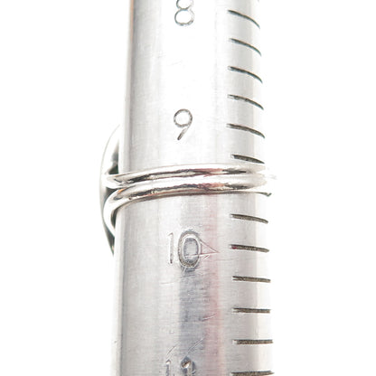 925 Sterling Silver Vintage Real Cabochon Chrysoprase Ring Size 9.5