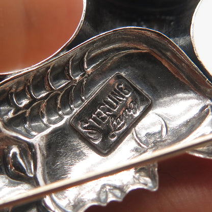 925 Sterling Silver Vintage Lang Lady in Hat Pin Brooch