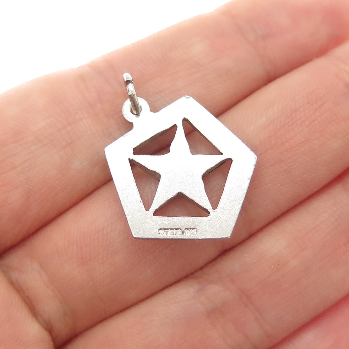 925 Sterling Silver Vintage 1963-64 Enamel Masonic Eastern Star Charm Pendant