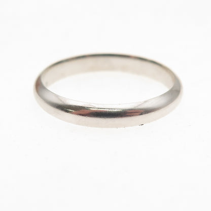 925 Sterling Silver Vintage Classic Wedding Band Ring Size 9