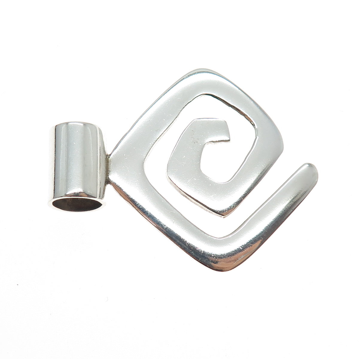 SILPADA 925 Sterling Silver Vintage Modernist Spiral Slide Pendant