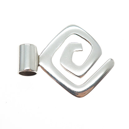 SILPADA 925 Sterling Silver Vintage Modernist Spiral Slide Pendant