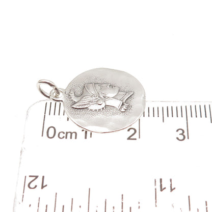 925 Sterling Silver Vintage Athena Greek Goddess Mini Charm Pendant