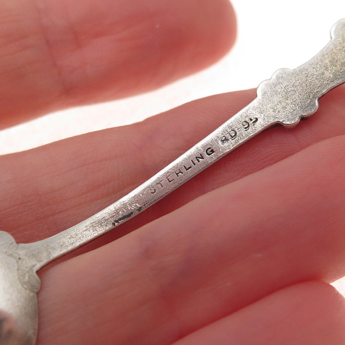 925 Sterling Silver Antique Art Deco Enamel Montreal Canada Coffee Spoon