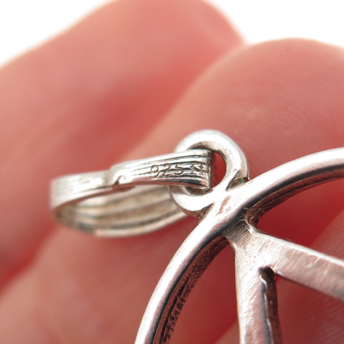 CB Stark 925 Sterling Silver Vintage Alcoholics Anonymous Charm Pendant
