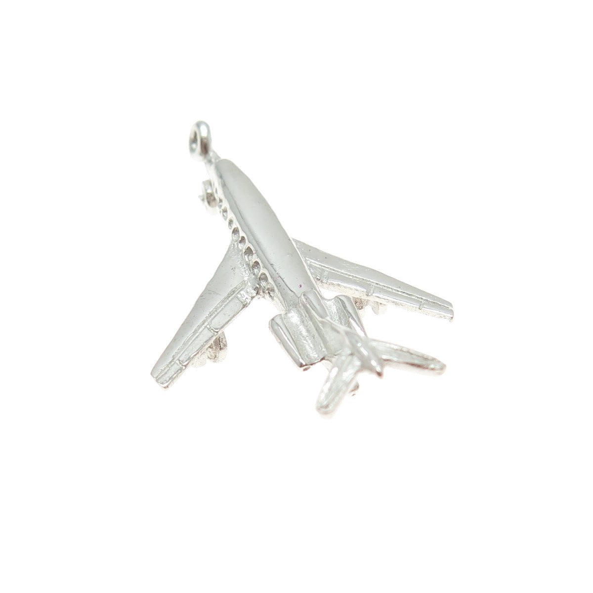 HAMILTON & HAMILTON 925 Sterling Silver Vintage Airplane 3D Pendant