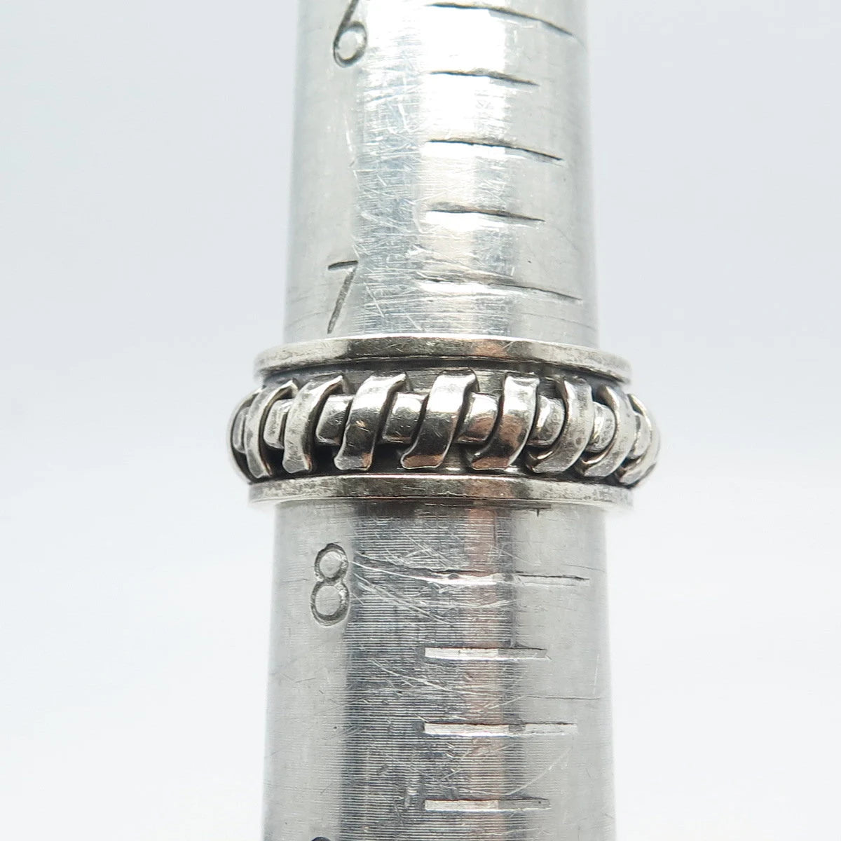 925 Sterling Silver Vintage Rotating Band Ring Size 7.75