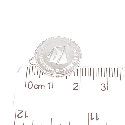 925 Sterling Silver Vintage A Million Thanks For Everything Charm Pendant