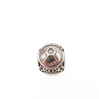Pandora 925 Sterling Silver Taurus Zodiac Sign Slide Bead Charm