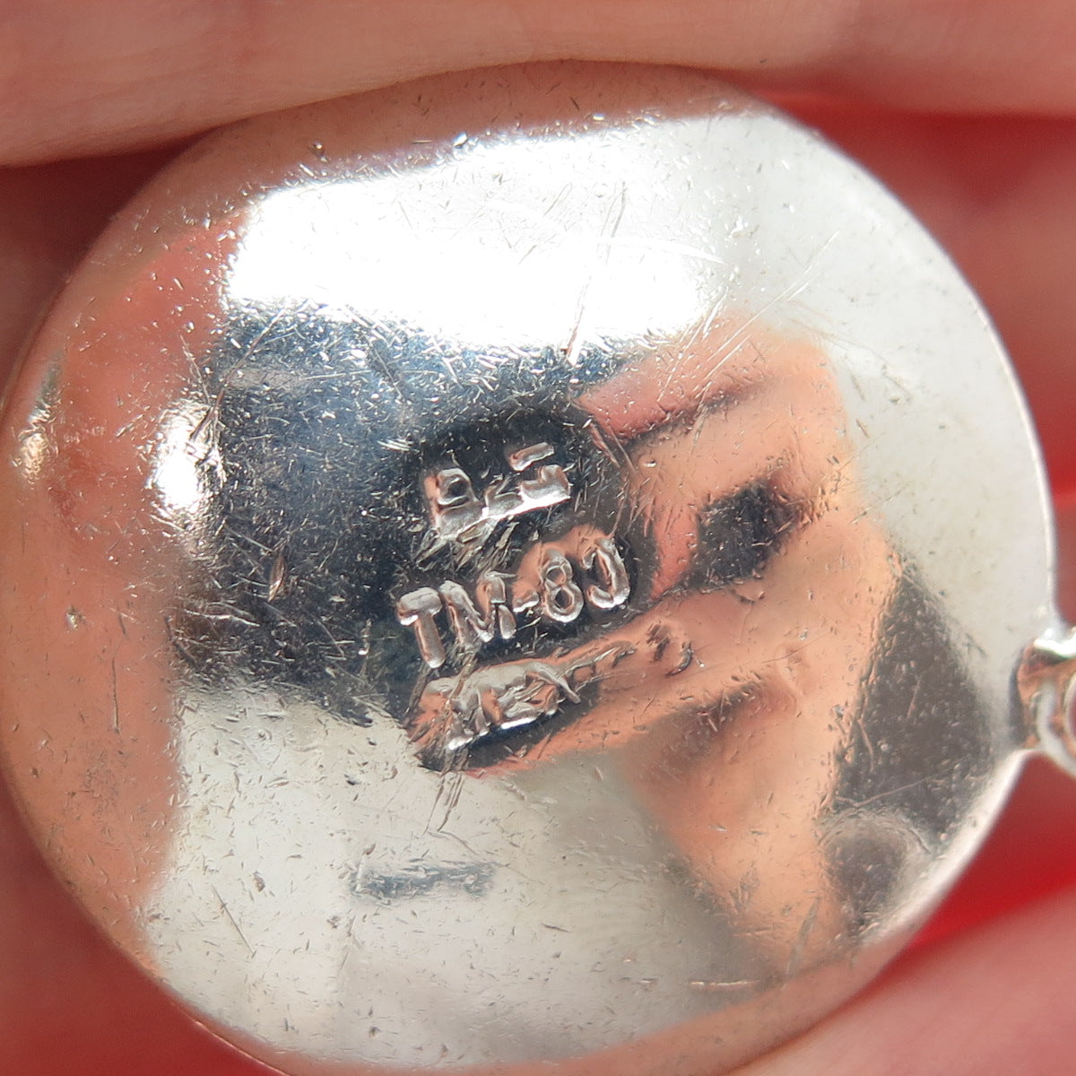 925 Sterling Silver Vintage Mexico Heart Shadow Box Disc Charm Pendant