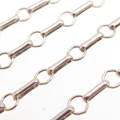 Emily Ray 925 Sterling Silver Vintage Rolo & Bar Chain Necklace 16"