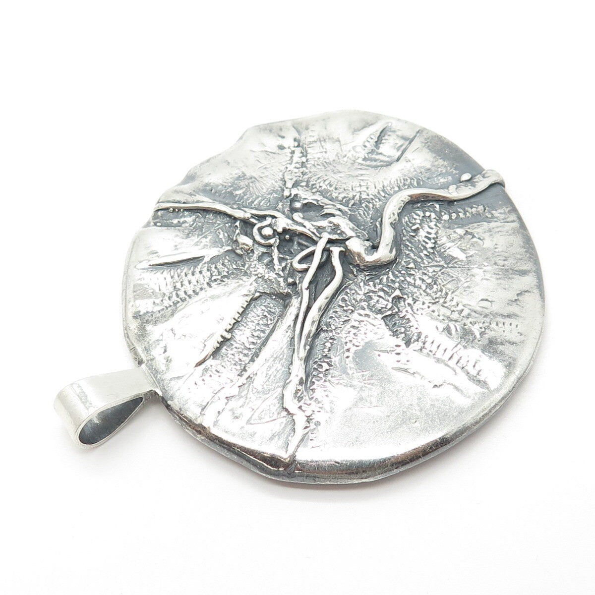 925 Sterling Silver Vintage Modernist Pendant