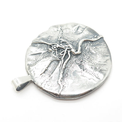 925 Sterling Silver Vintage Modernist Pendant