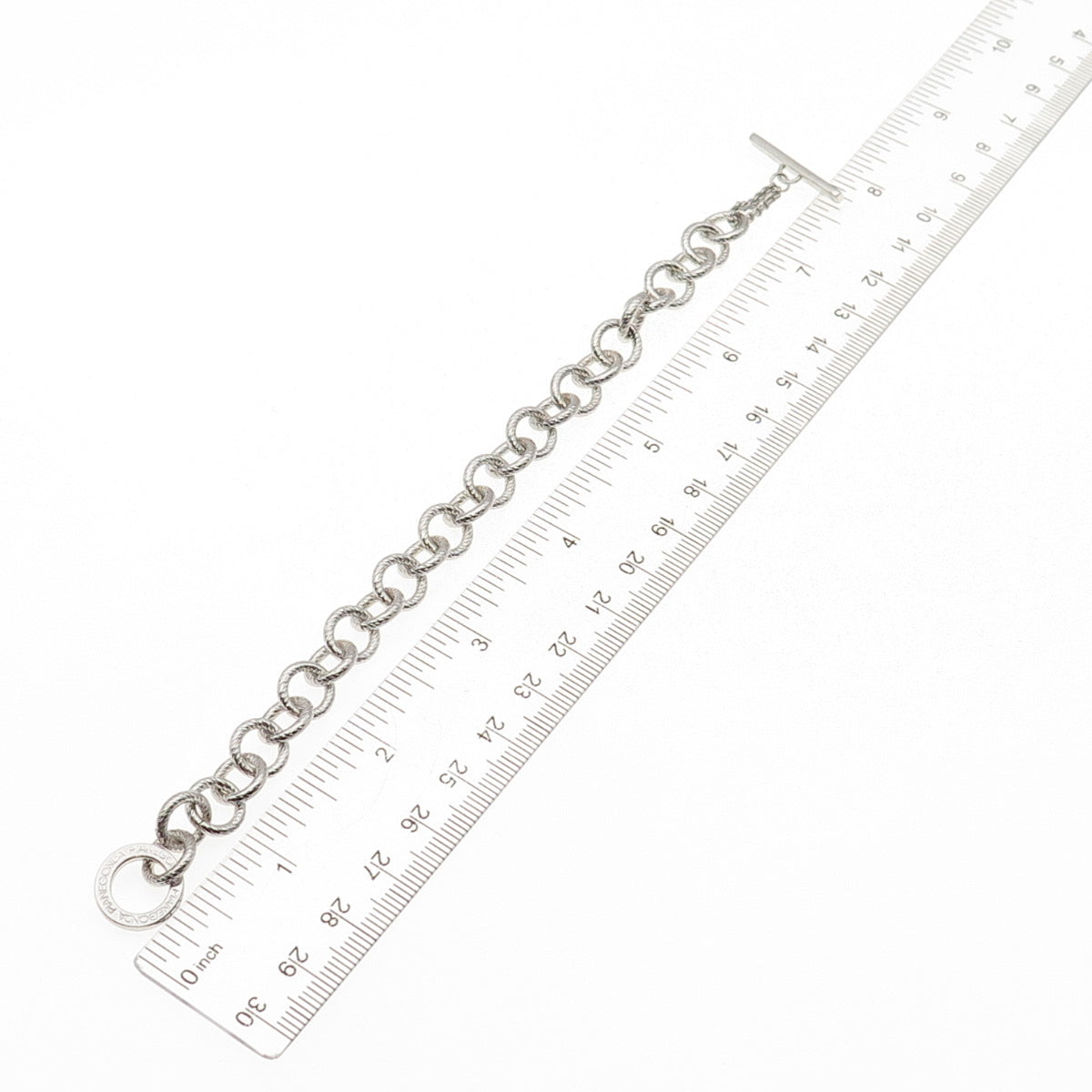 Pianegonda 925 Sterling Silver Italy Rolo Link Bracelet 7"