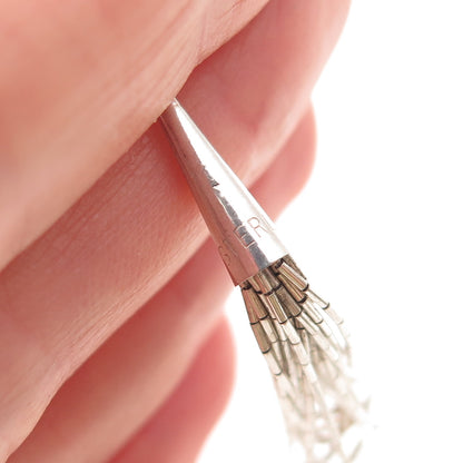 Old Pawn 925 Sterling Silver Vintage Southwestern Liquid Chain Dangle Earrings