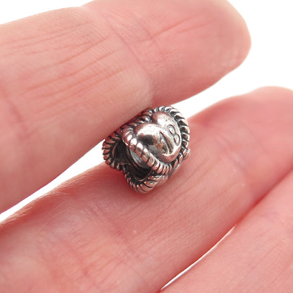PANDORA 925 Sterling Silver 18th Birthday Heart Slide Bead Charm