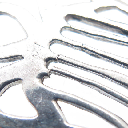 925 Sterling Silver Vintage Angel Cutout Oxidized Pendant