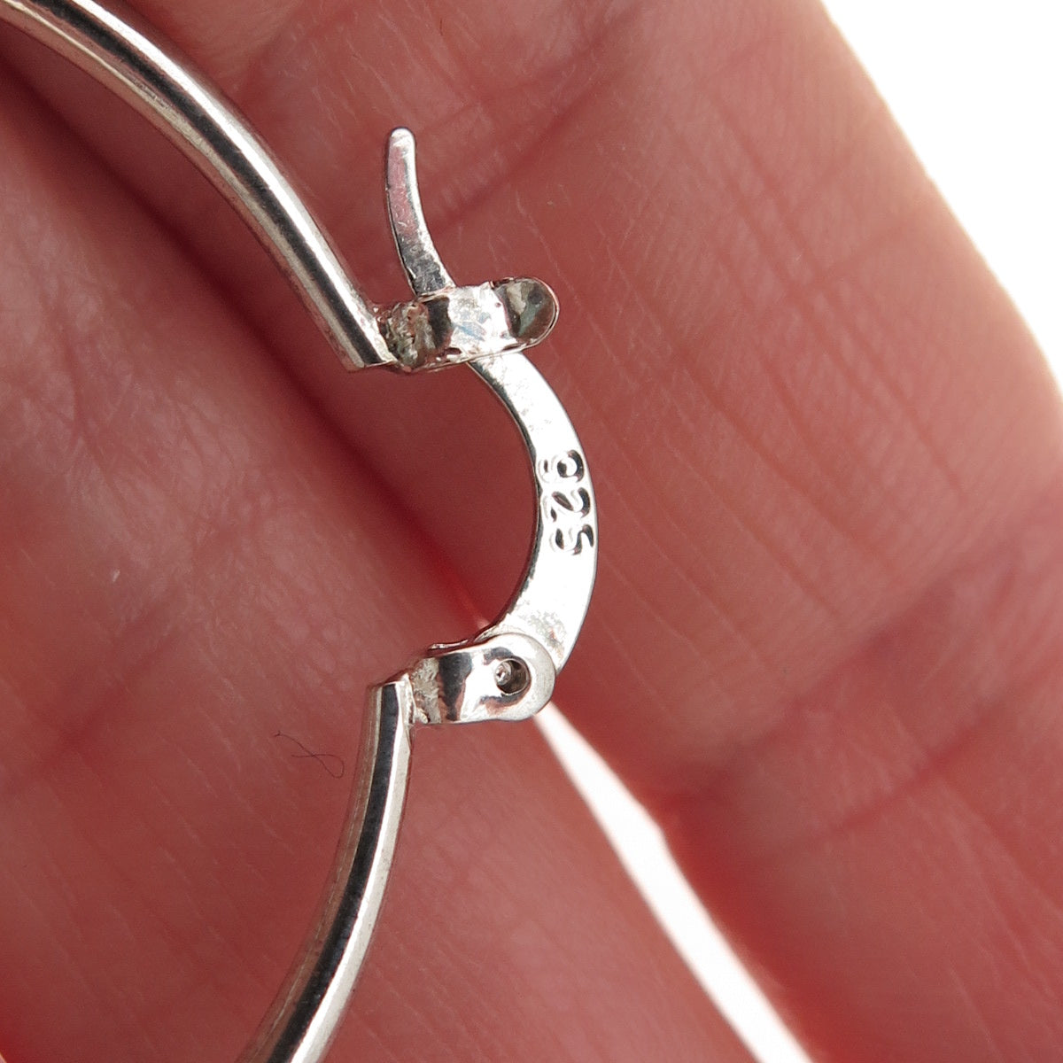 925 Sterling Silver Vintage Diamond-Cut Hoop Earrings