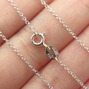 925 Sterling Silver Italy Cable Chain Necklace 18"
