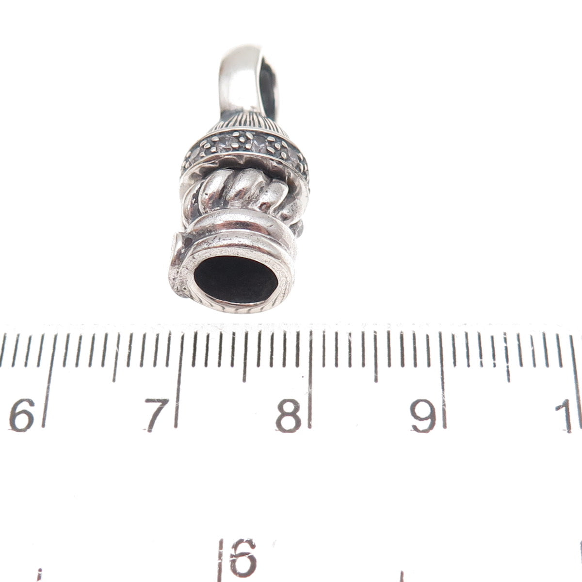 Judith Ripka 925 Sterling Silver C Z Magnetic Chain Necklace Ends